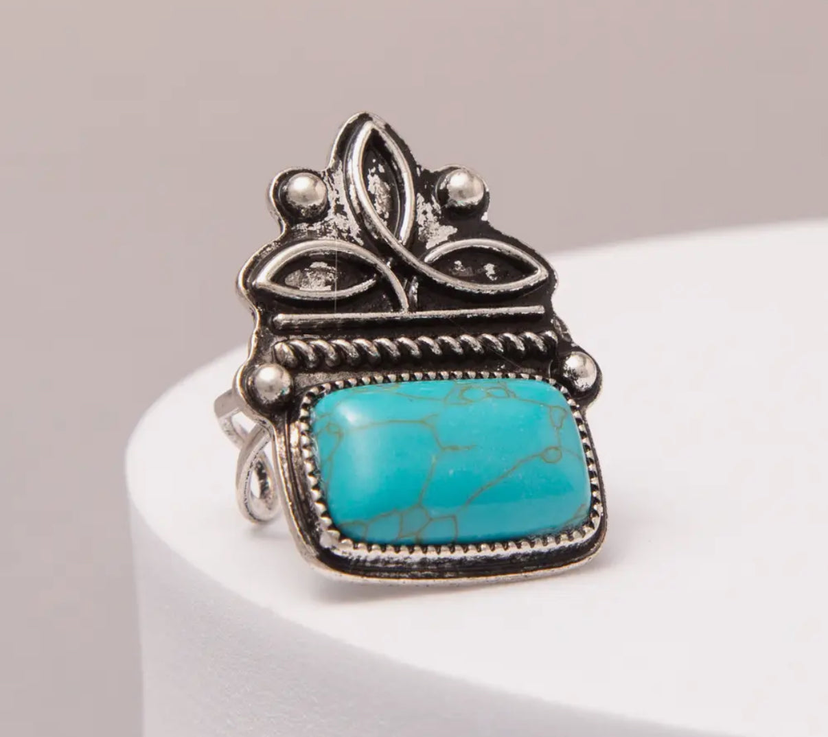 Western Turquoise Rectangle Boot
Stitch Cuff Ring