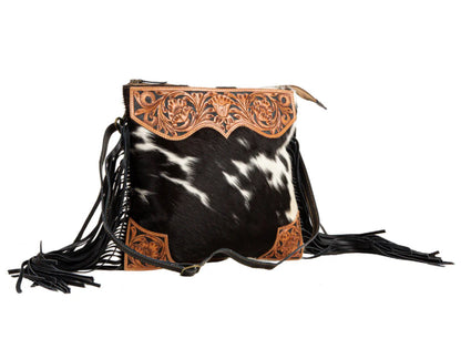 Tumbleweed Trail Fringed Hand-Tooled Bag