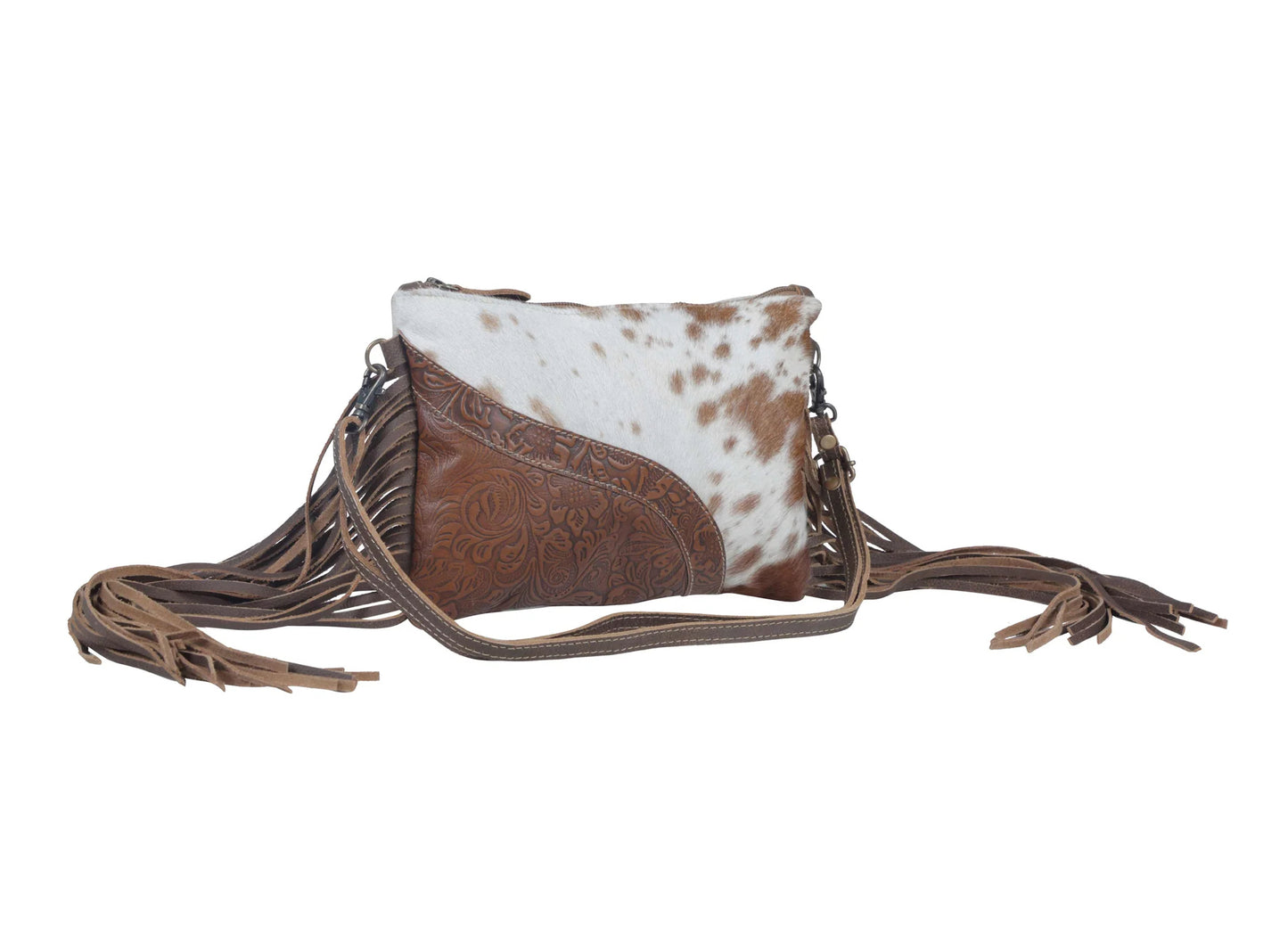 Fractional Leather & Hairon Bag