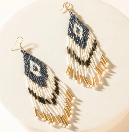 Cheyenne Fringe Earrings In Gold Dust