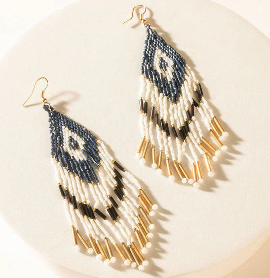 Cheyenne Fringe Earrings In Gold Dust