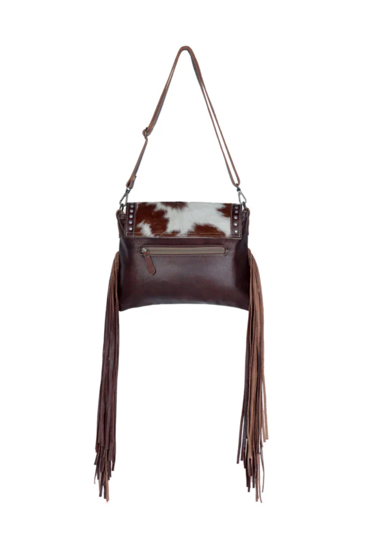 Carved Blossoms Leather & Hairon Bag