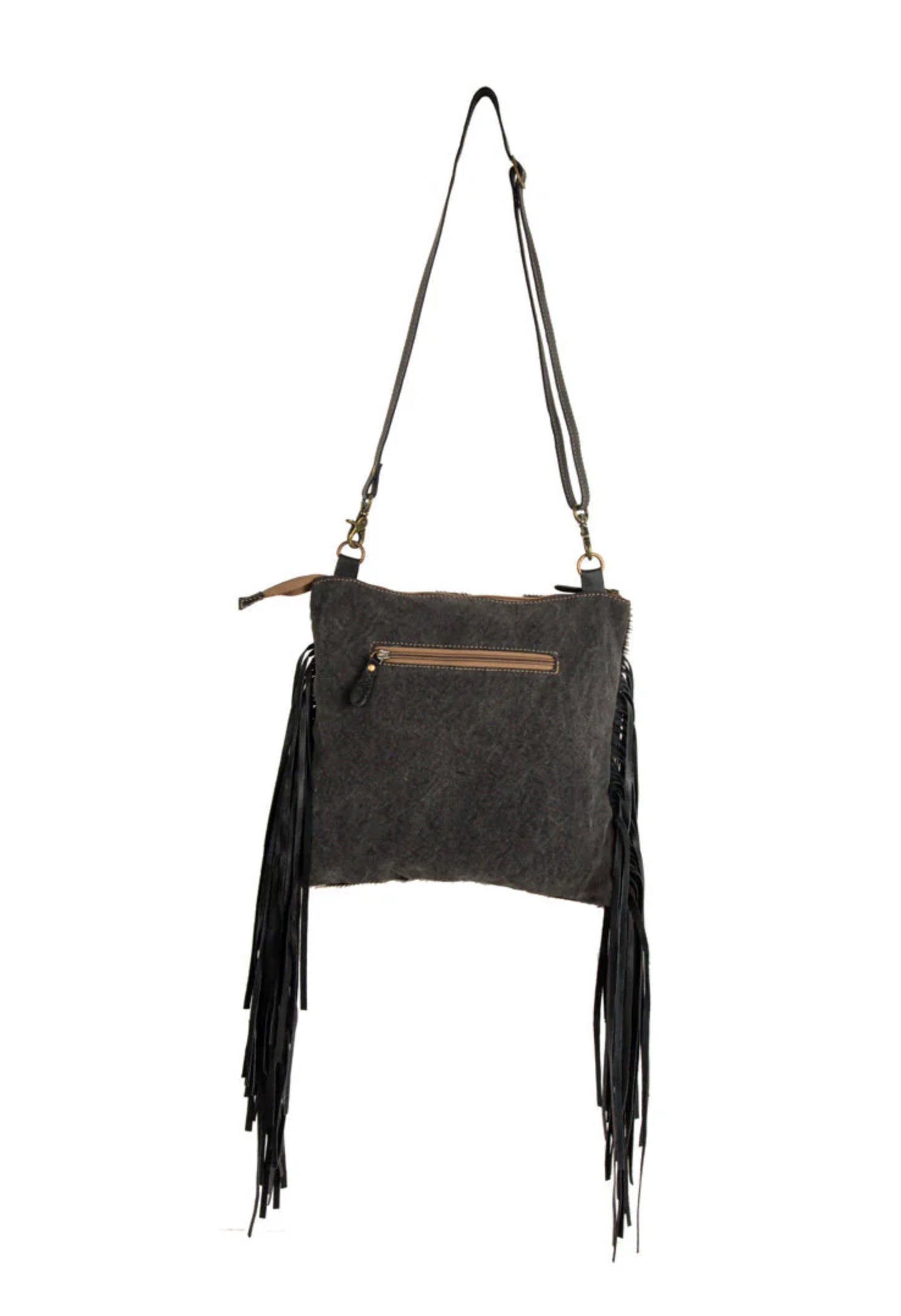 Tumbleweed Trail Fringed Hand-Tooled Bag