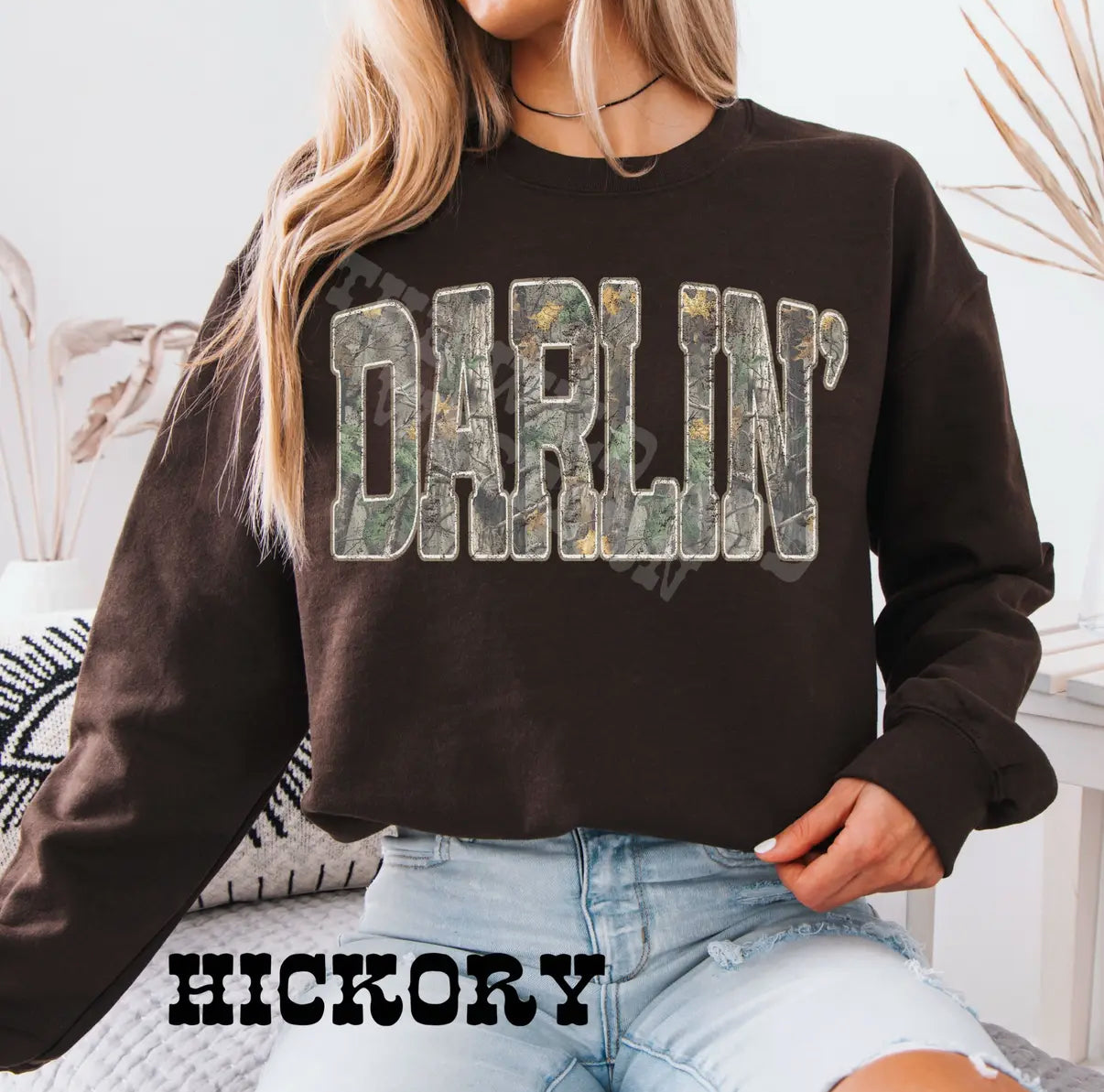 Darlin' Camo Crewneck Sweatshirt
