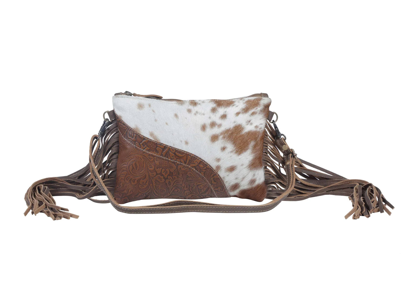 Fractional Leather & Hairon Bag