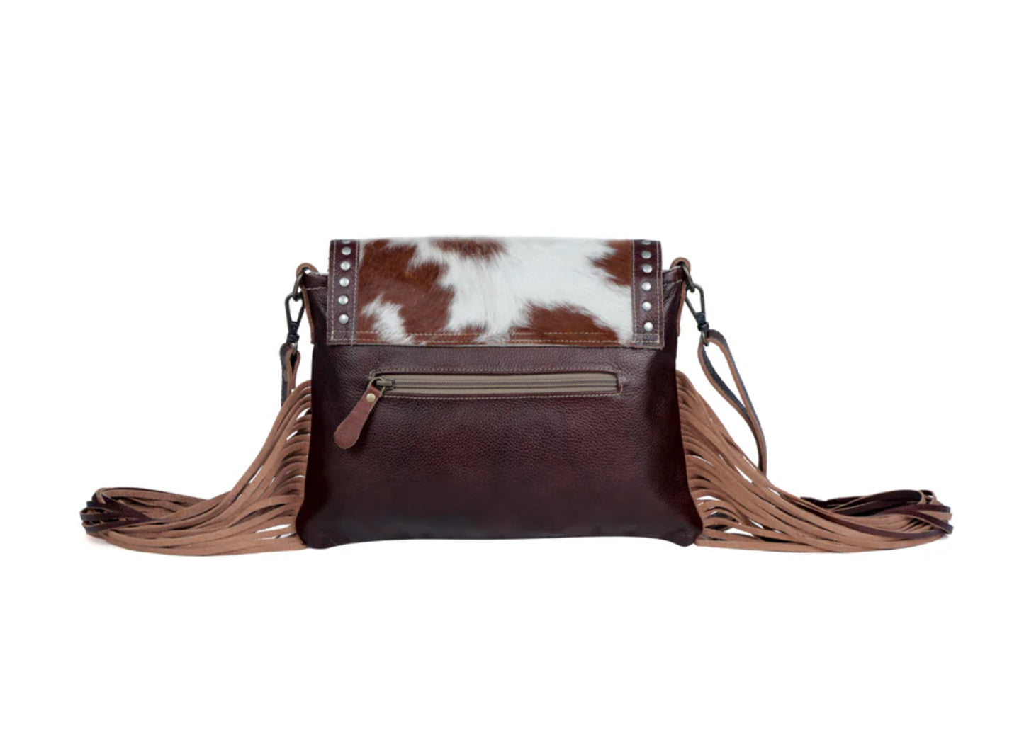 Carved Blossoms Leather & Hairon Bag