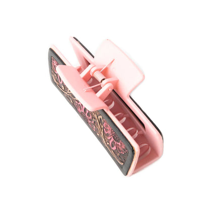 High Vista Hair Comb Clip In Pink And Brown