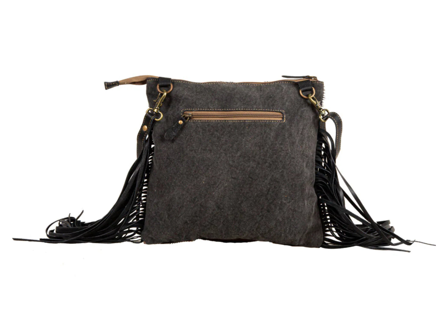 Tumbleweed Trail Fringed Hand-Tooled Bag