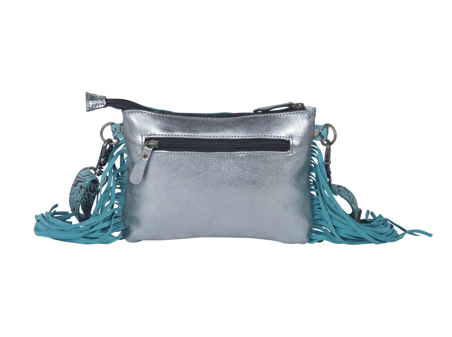 Exotic Azure Leather & Hairon Bag