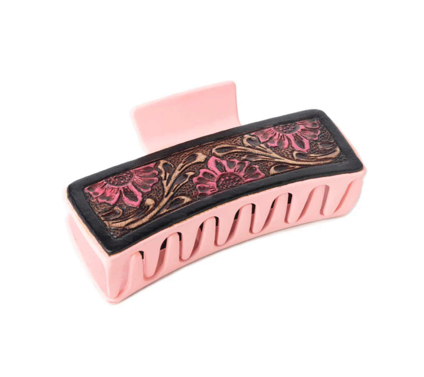 High Vista Hair Comb Clip In Pink And Brown