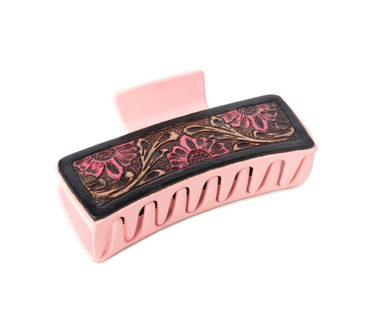 High Vista Hair Comb Clip In Pink And Brown