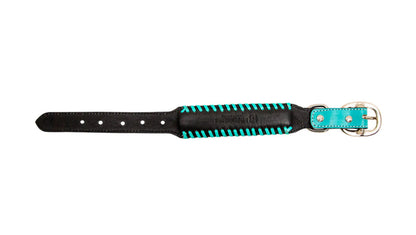 Acety Hand-Tooled Leather Dog Collar