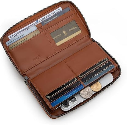 Wrangler Logo Wallet/Wristlet - Brown