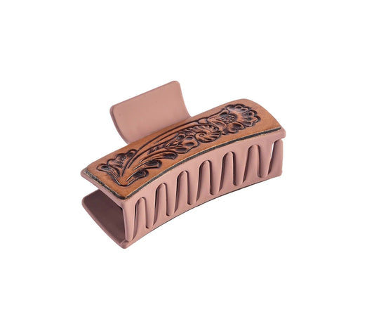 HIGH VISTA HAIR COMB CLIP IN PEACH AND BROWN