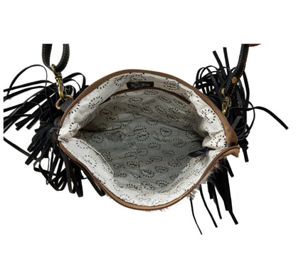 Tumbleweed Trail Fringed Hand-Tooled Bag