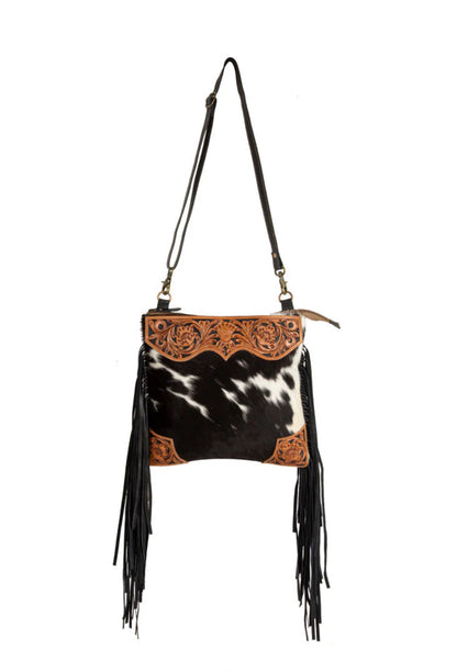 Tumbleweed Trail Fringed Hand-Tooled Bag