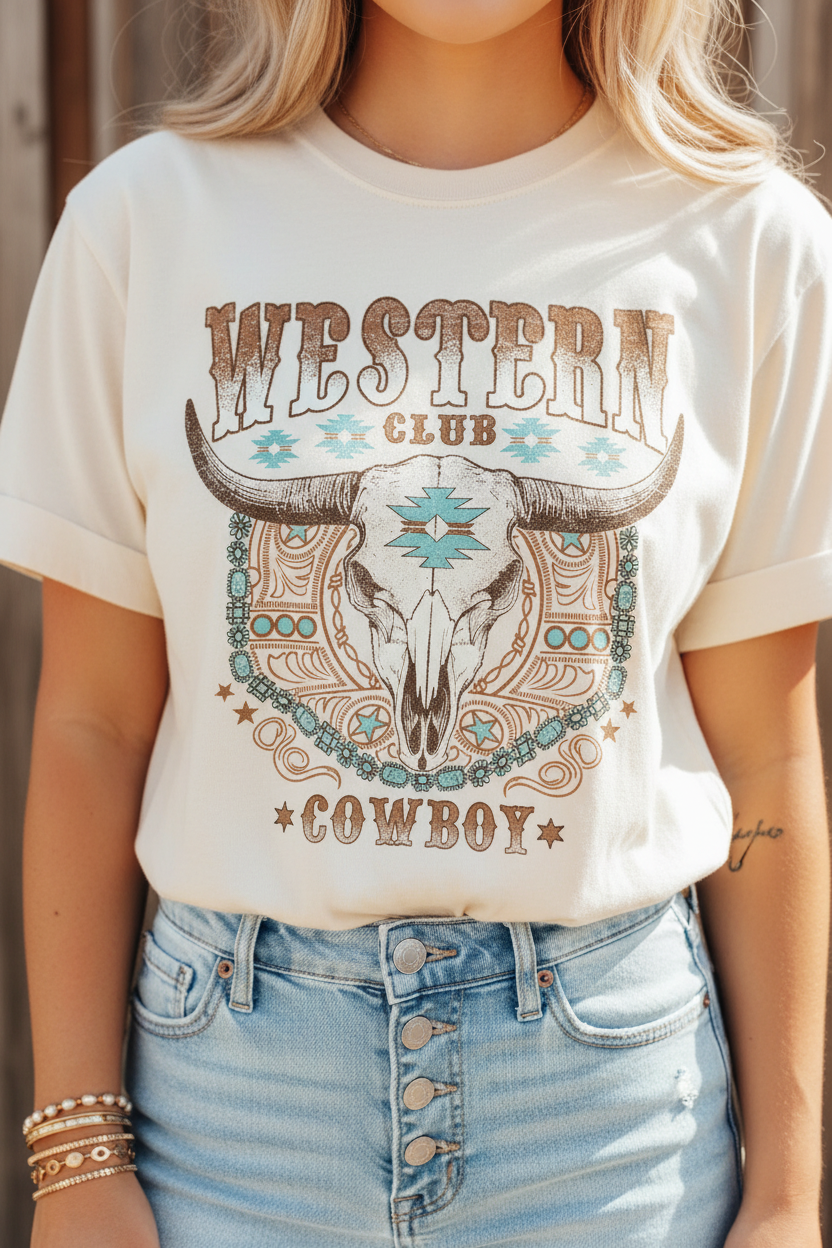 Western Club Cowboy Shirt Close-Up